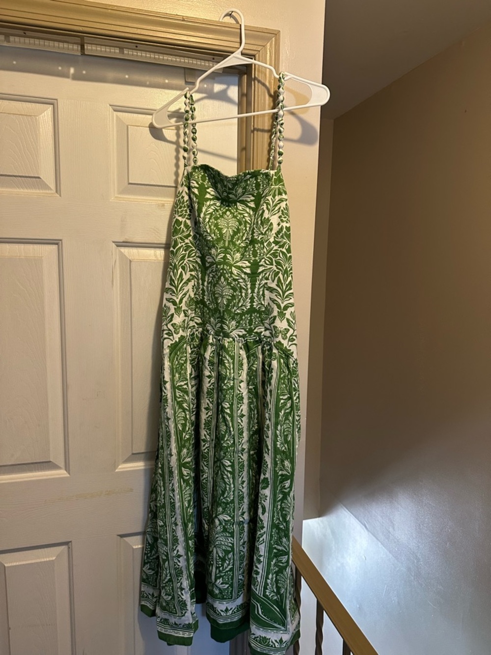FARM Rio Green and White Printed Midi Dress - Picture 3 of 3